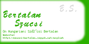 bertalan szucsi business card